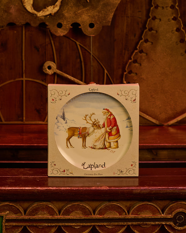 Father Christmas and Reindeer Christmas Eve Plate