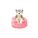 Pink Husky Dog Bed